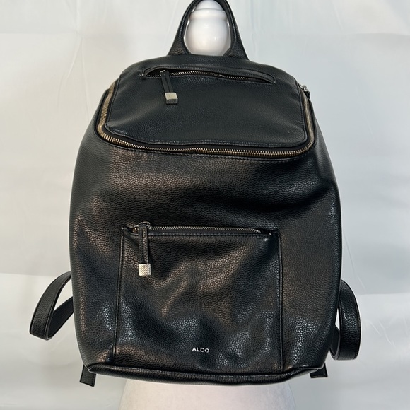 Aldo Handbags - ALDO Black Faux Leather Backpack